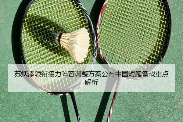 苏炳添领衔接力阵容调整方案公布中国短跑备战重点解析